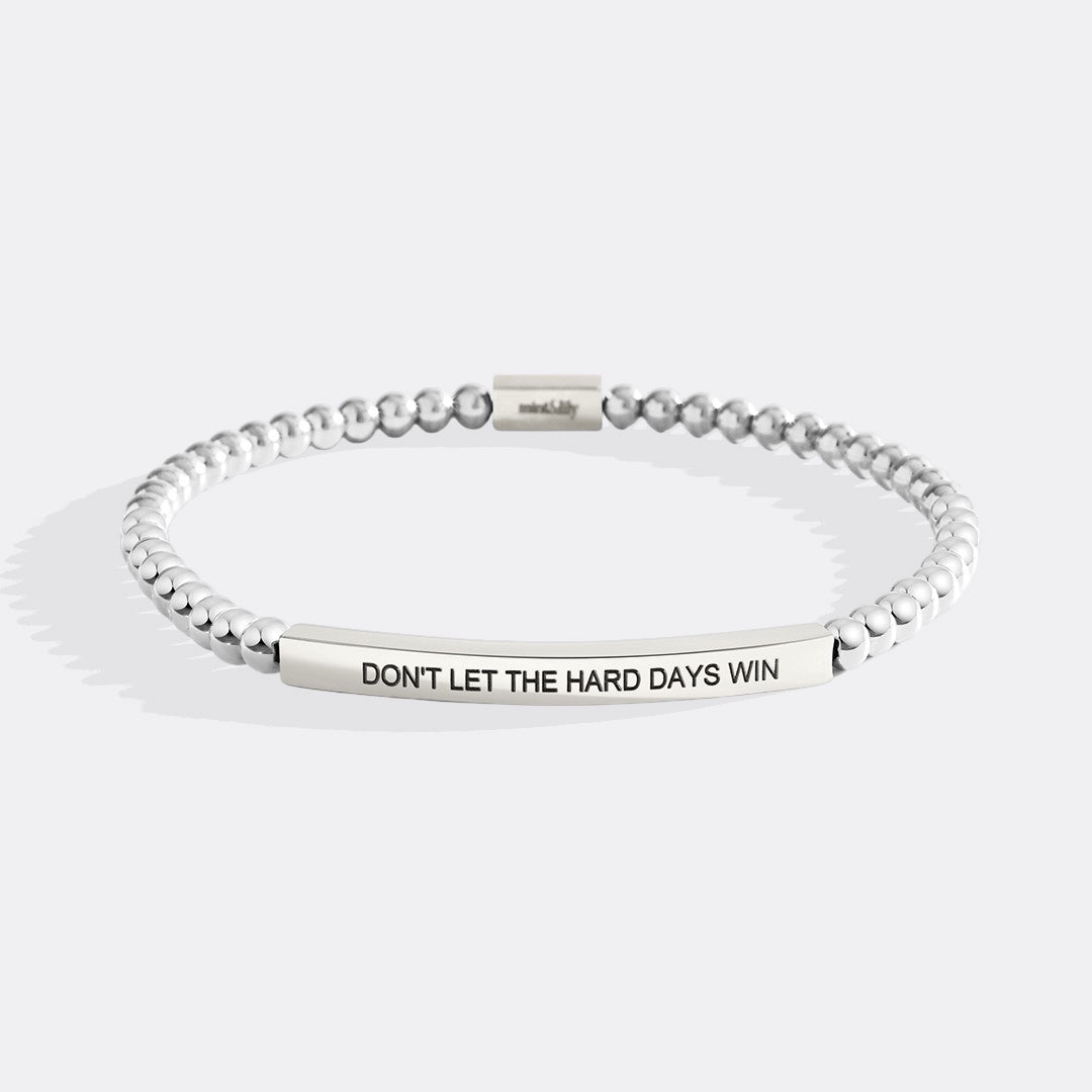 Bracciale ispiratore con perline "Non lasciare che i giorni difficili vincano"