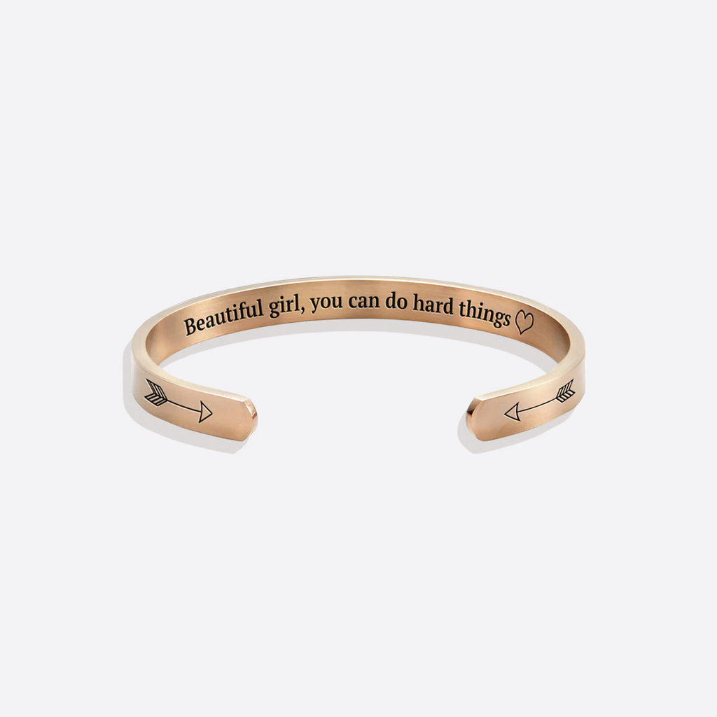 Smuk pige, du kan klare svære ting - armbånd med åbning
