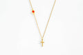 Birthstone Cross Necklace