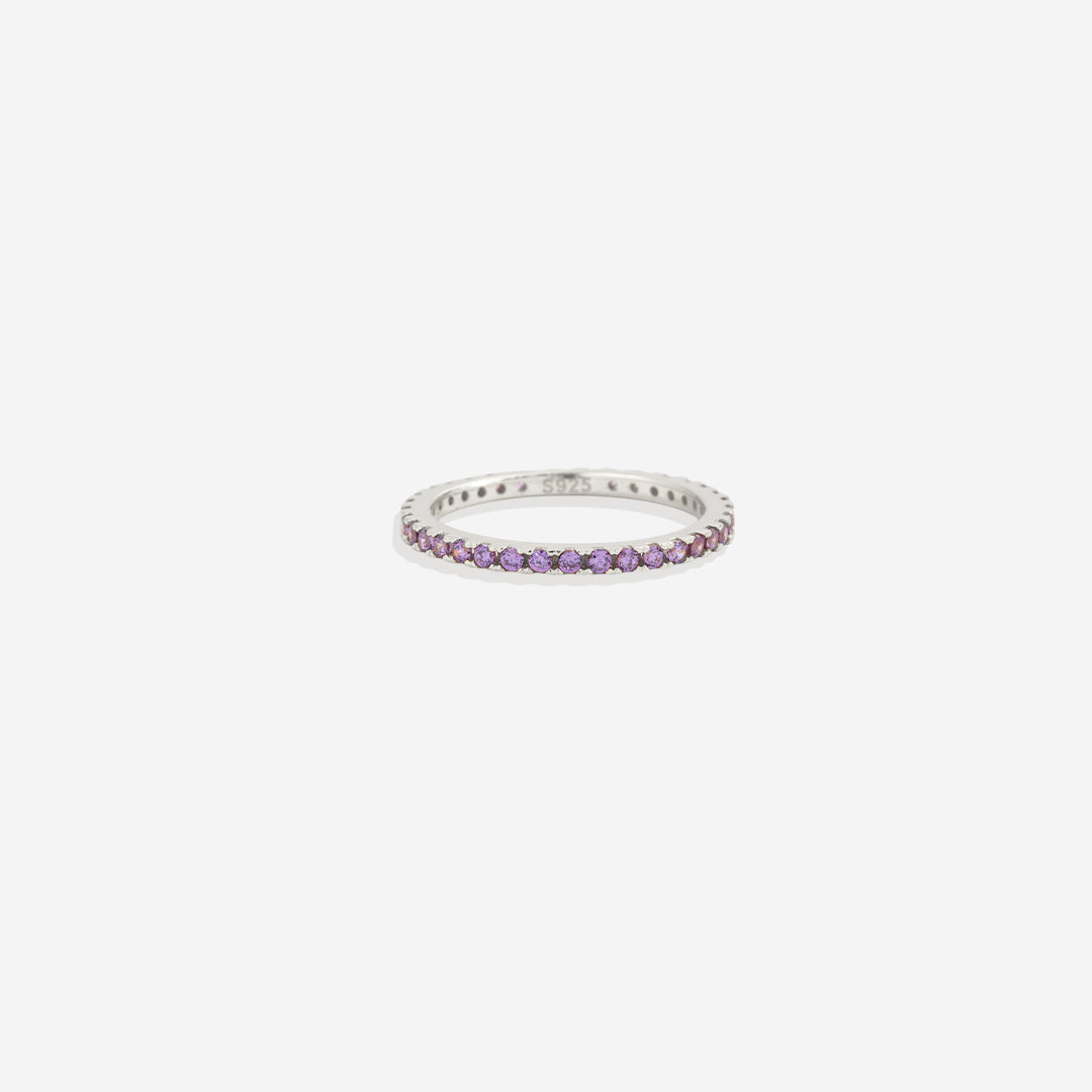 Febuary Birthstone Eternity Stacking Ring
