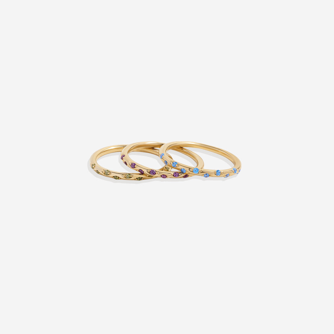Jemný prsten s znamením zvěrokruhu a drahokamem narození