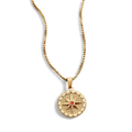 Birthstone Compass Pendant Necklace