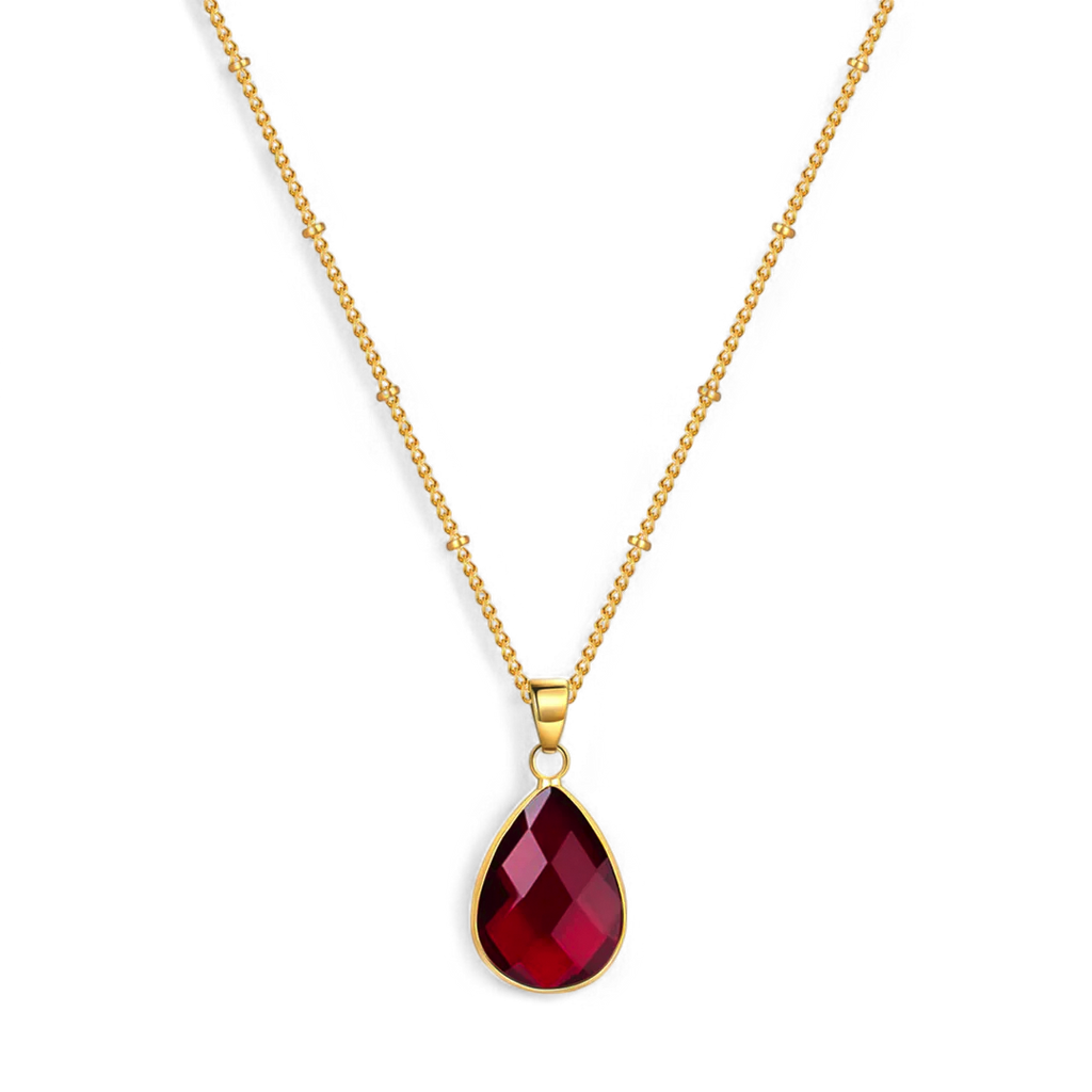 Birthstone Drop Pendant Necklace