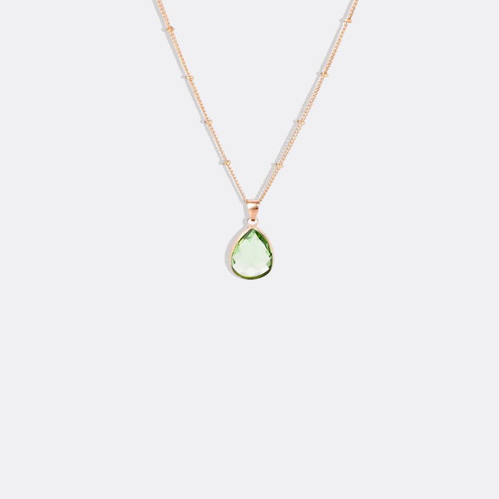 Birthstone Drop Pendant Necklace