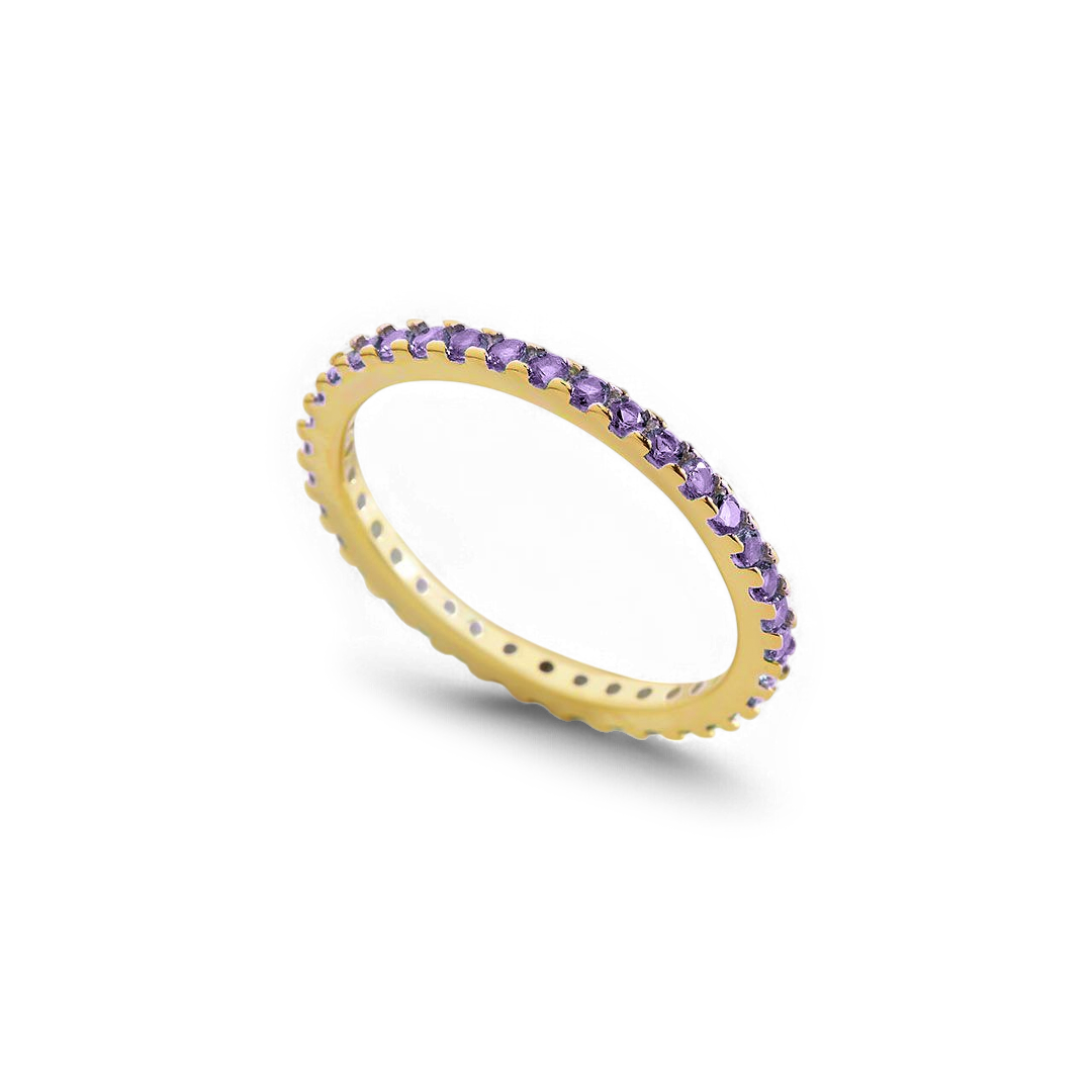 Febuary Birthstone Eternity Stacking Ring