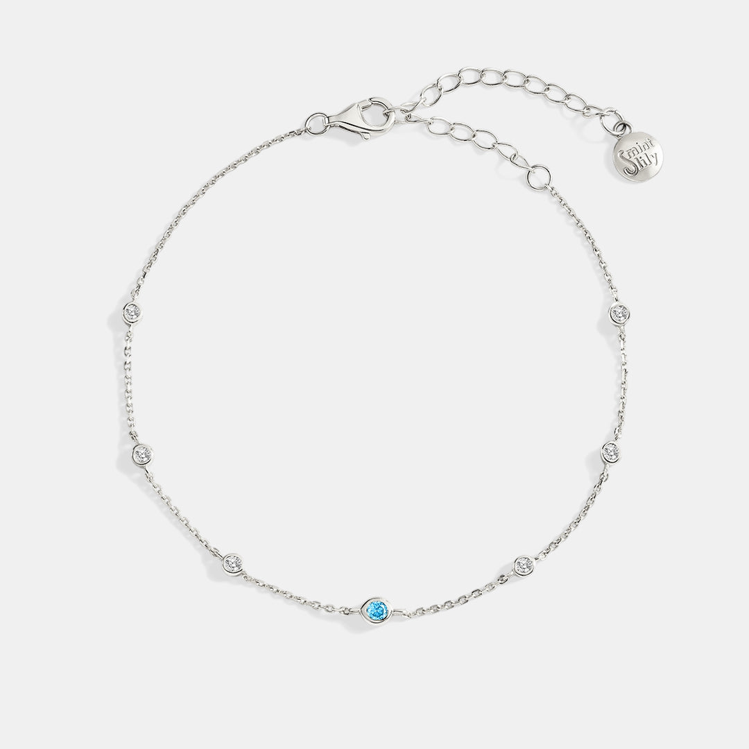Pulseira com Pedra de Nascimento de Dezembro