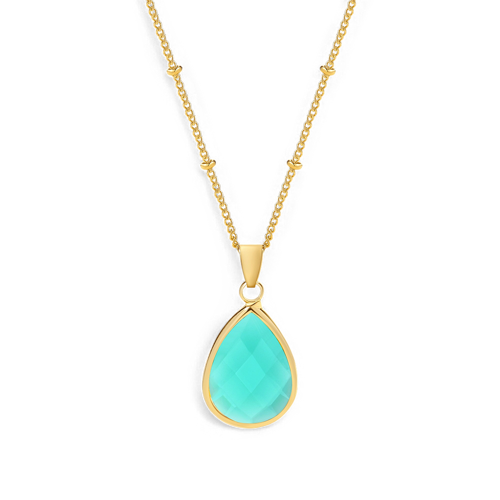 Birthstone Drop Pendant Necklace