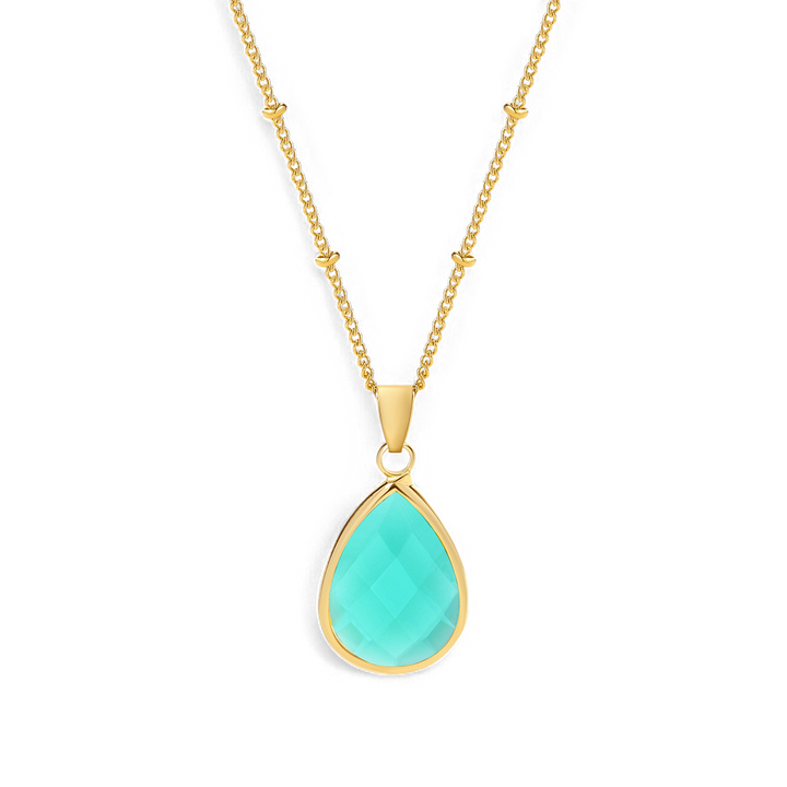 Birthstone Drop Pendant Necklace