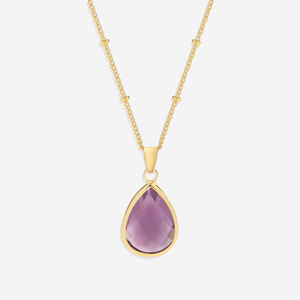 Birthstone Drop Pendant Necklace