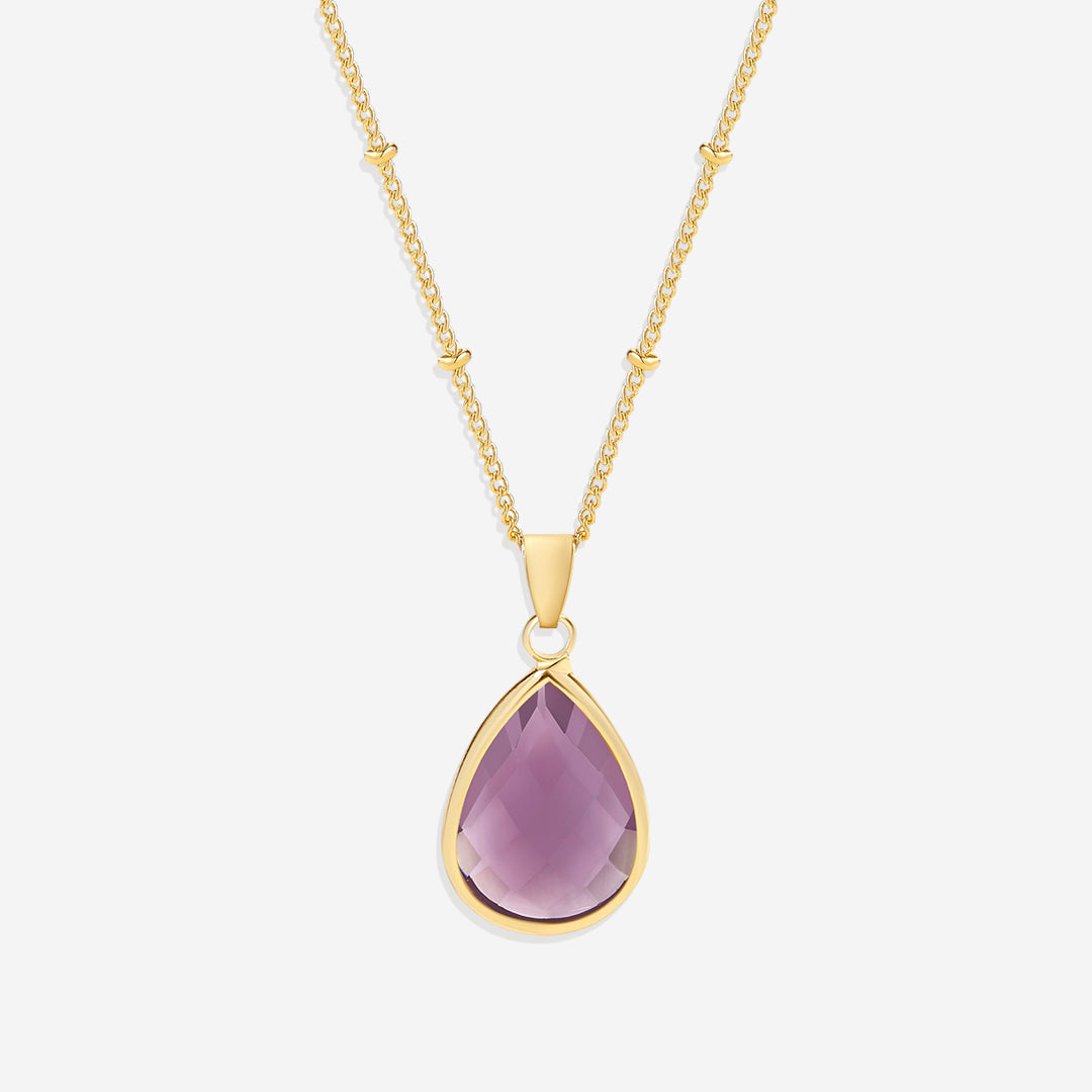 Birthstone Drop Pendant Necklace