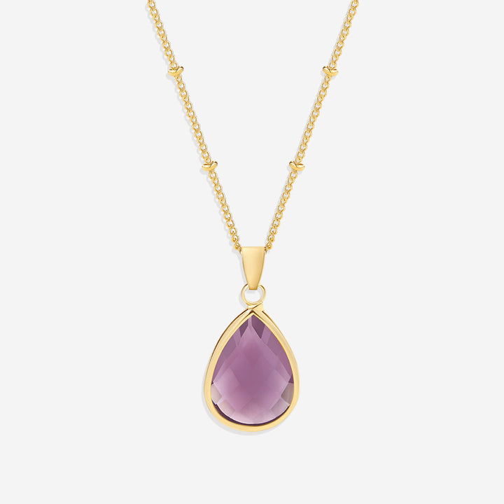 Birthstone Drop Pendant Necklace