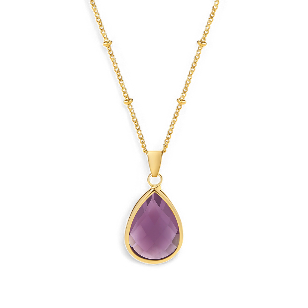 Birthstone Drop Pendant Necklace