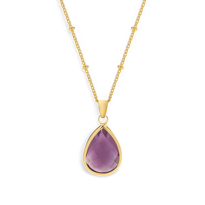 Birthstone Drop Pendant Necklace