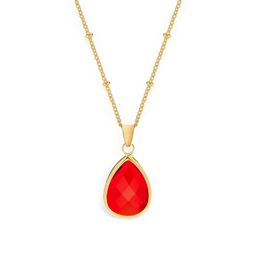 Birthstone Drop Pendant Necklace