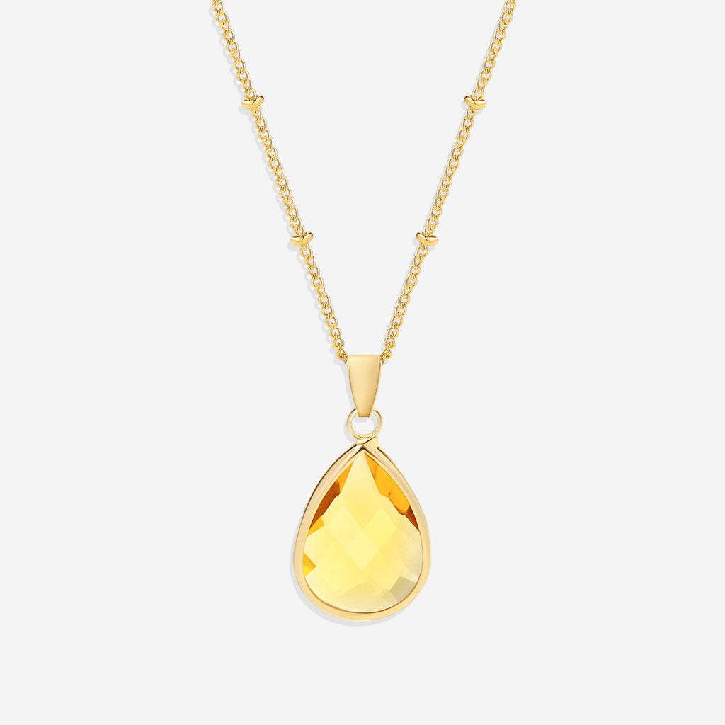 Birthstone Drop Pendant Necklace