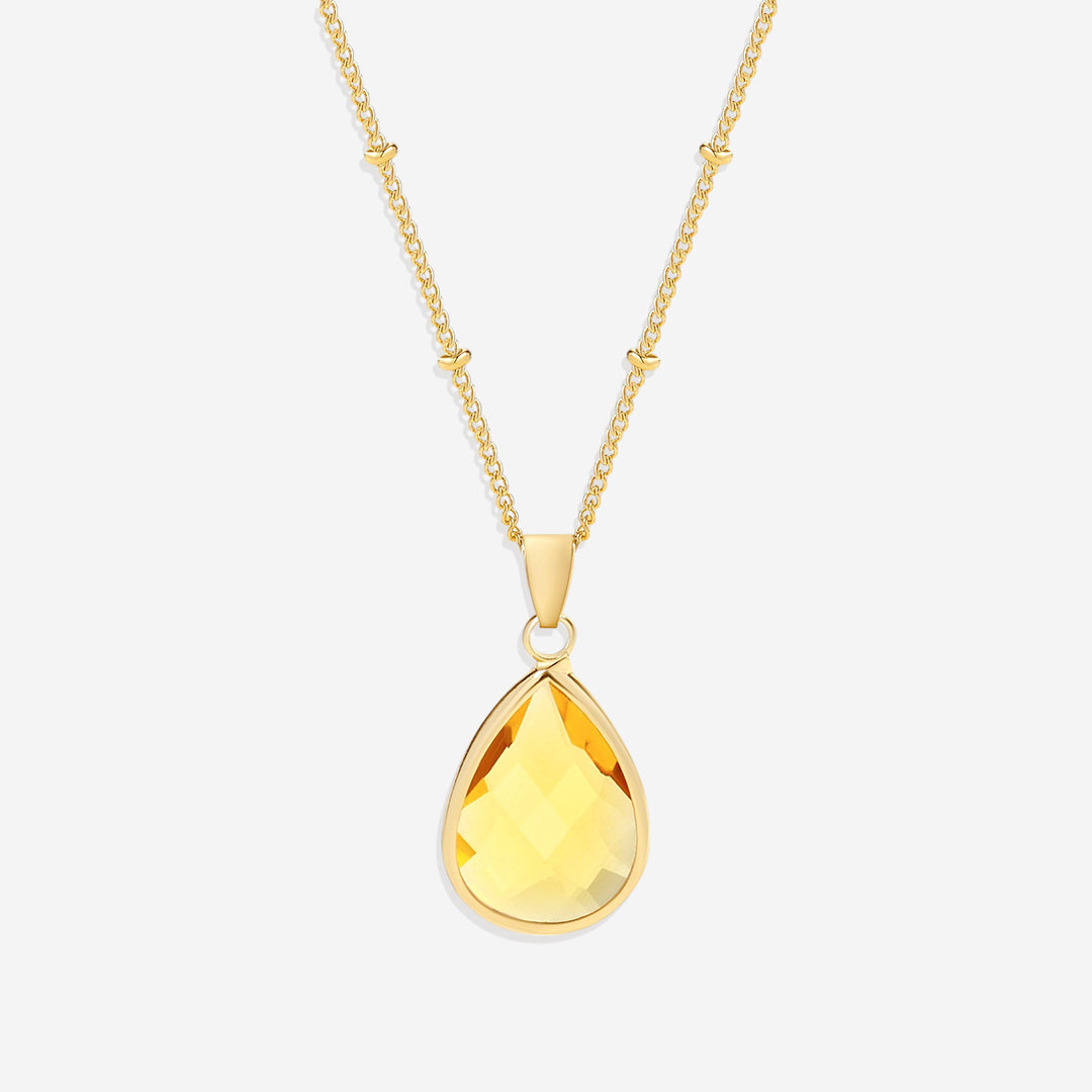 Birthstone Drop Pendant Necklace