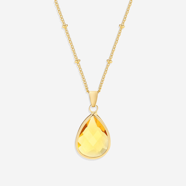 Birthstone Drop Pendant Necklace