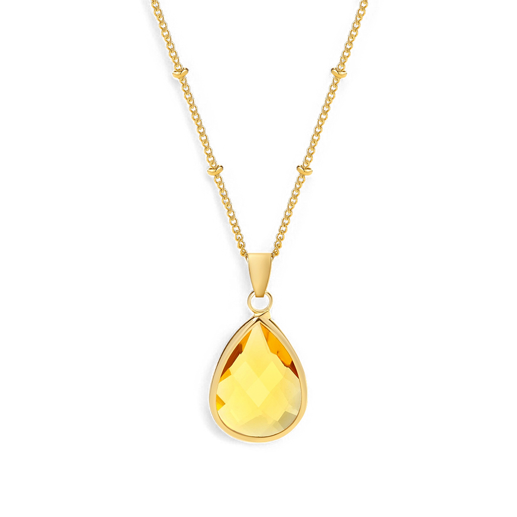 Birthstone Drop Pendant Necklace