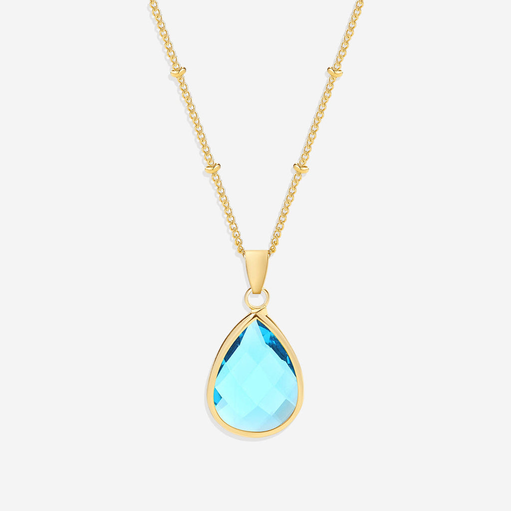 Birthstone Drop Pendant Necklace