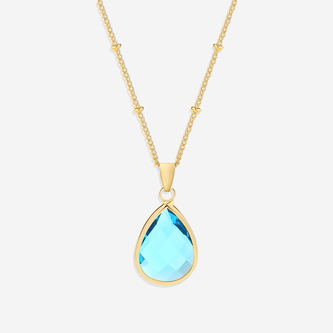 Birthstone Drop Pendant Necklace
