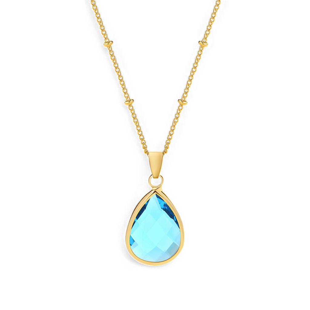 Birthstone Drop Pendant Necklace