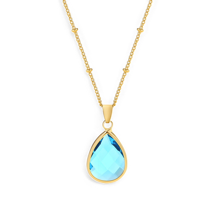 Birthstone Drop Pendant Necklace