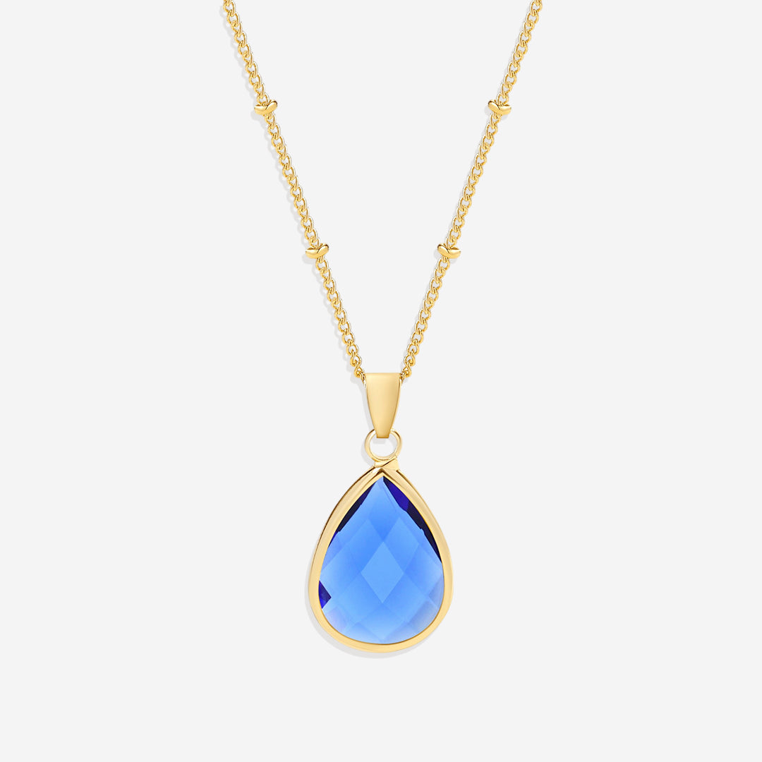 Birthstone Drop Pendant Necklace