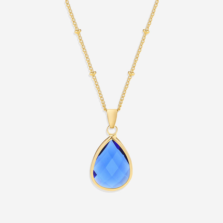 Birthstone Drop Pendant Necklace