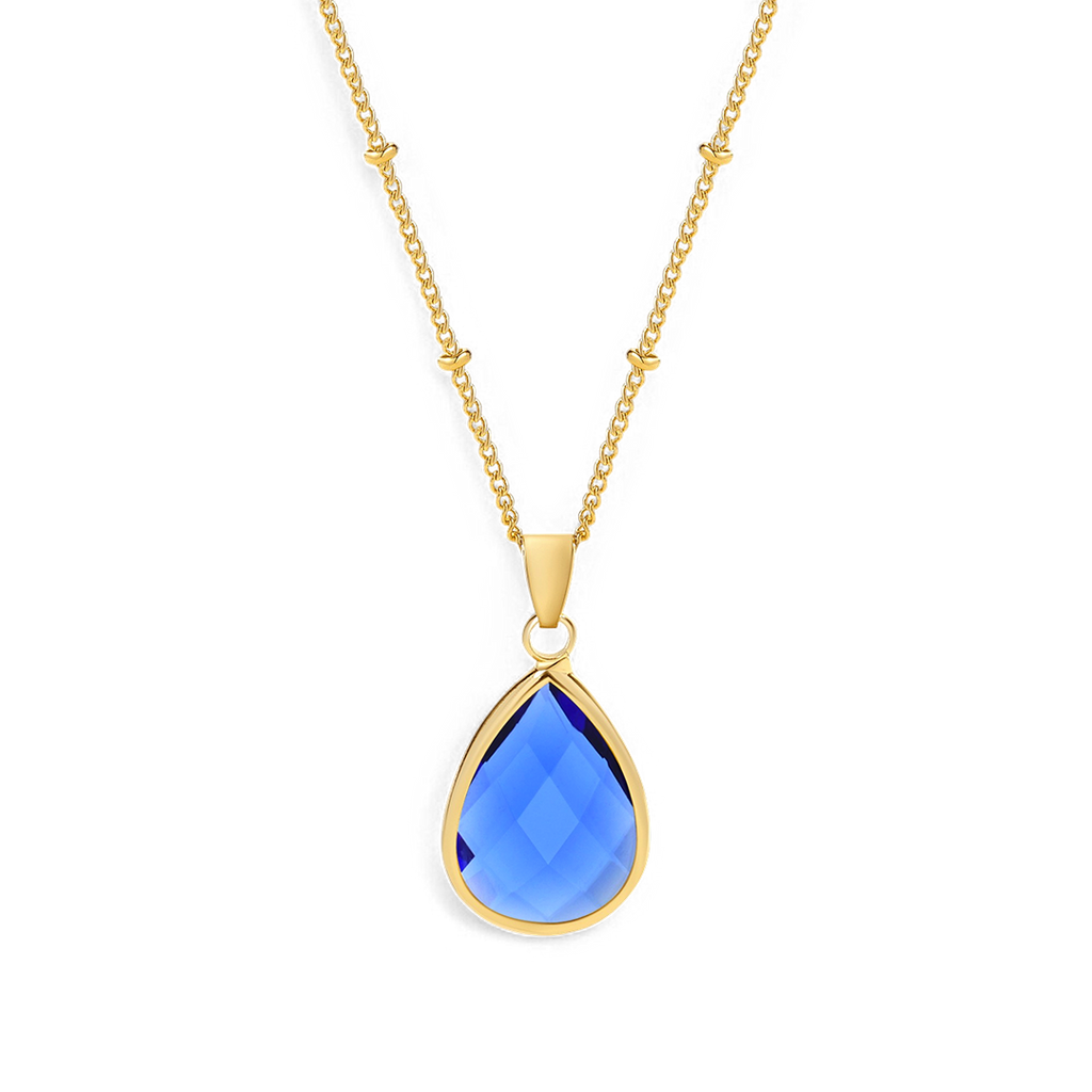 Birthstone Drop Pendant Necklace