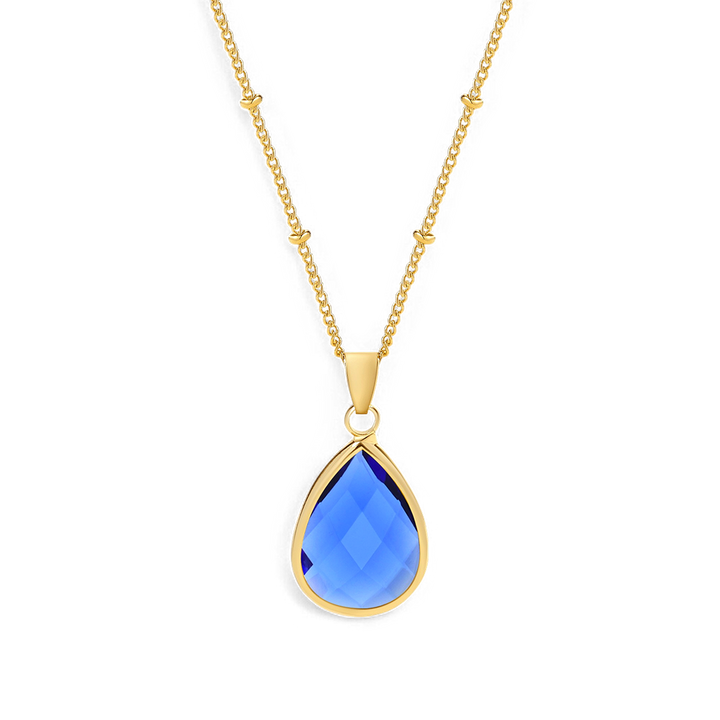 Birthstone Drop Pendant Necklace