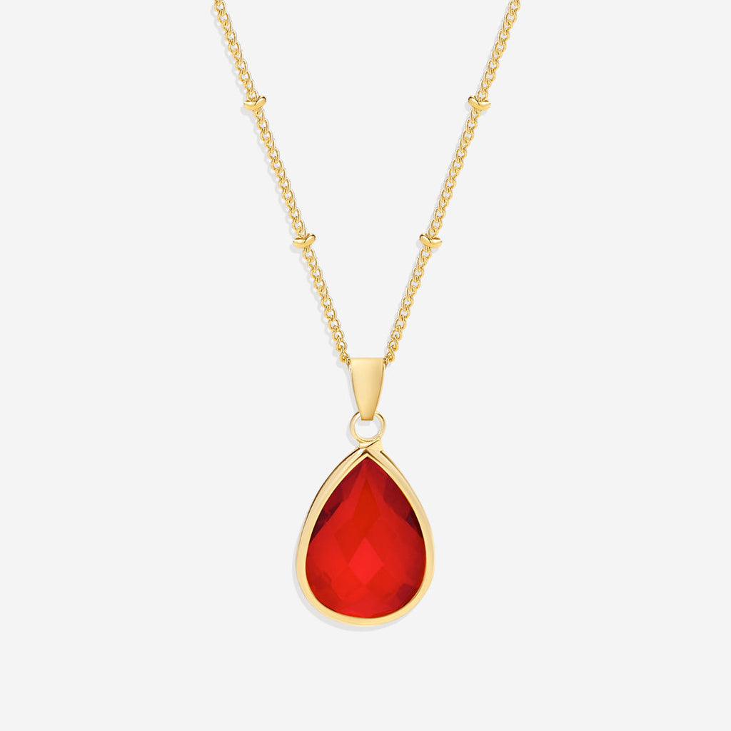 Birthstone Drop Pendant Necklace