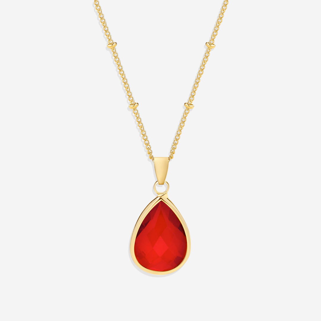 Birthstone Drop Pendant Necklace