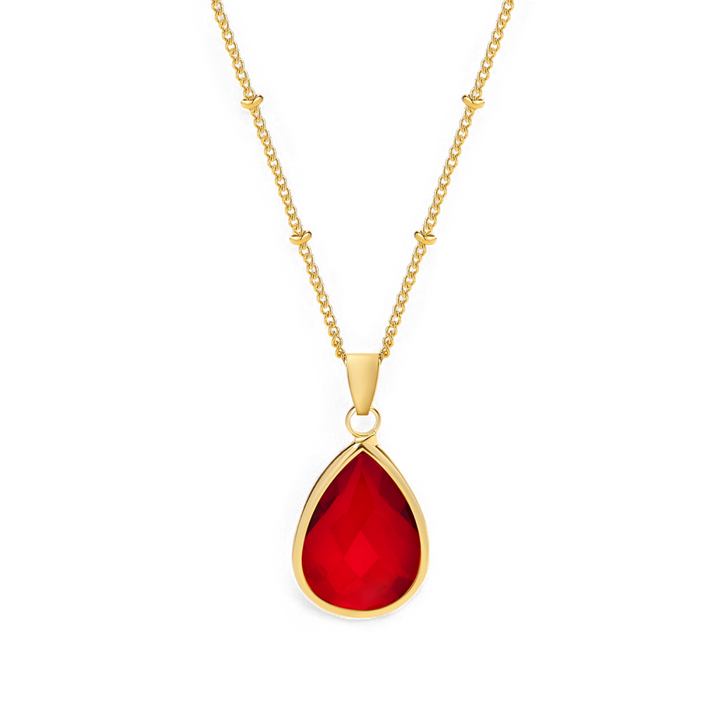 Birthstone Drop Pendant Necklace