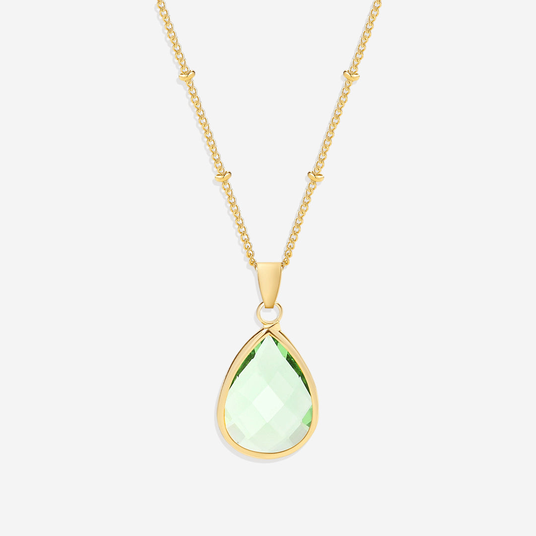 Birthstone Drop Pendant Necklace