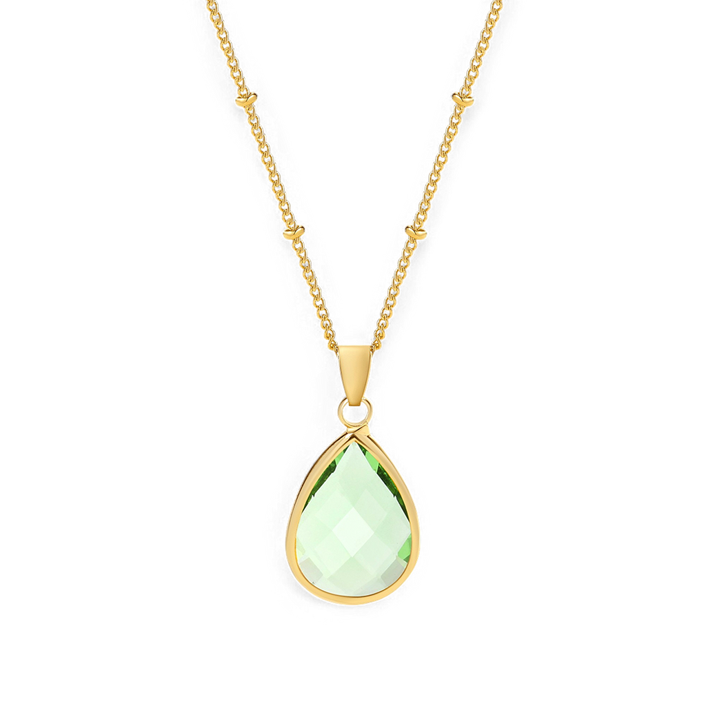 Birthstone Drop Pendant Necklace