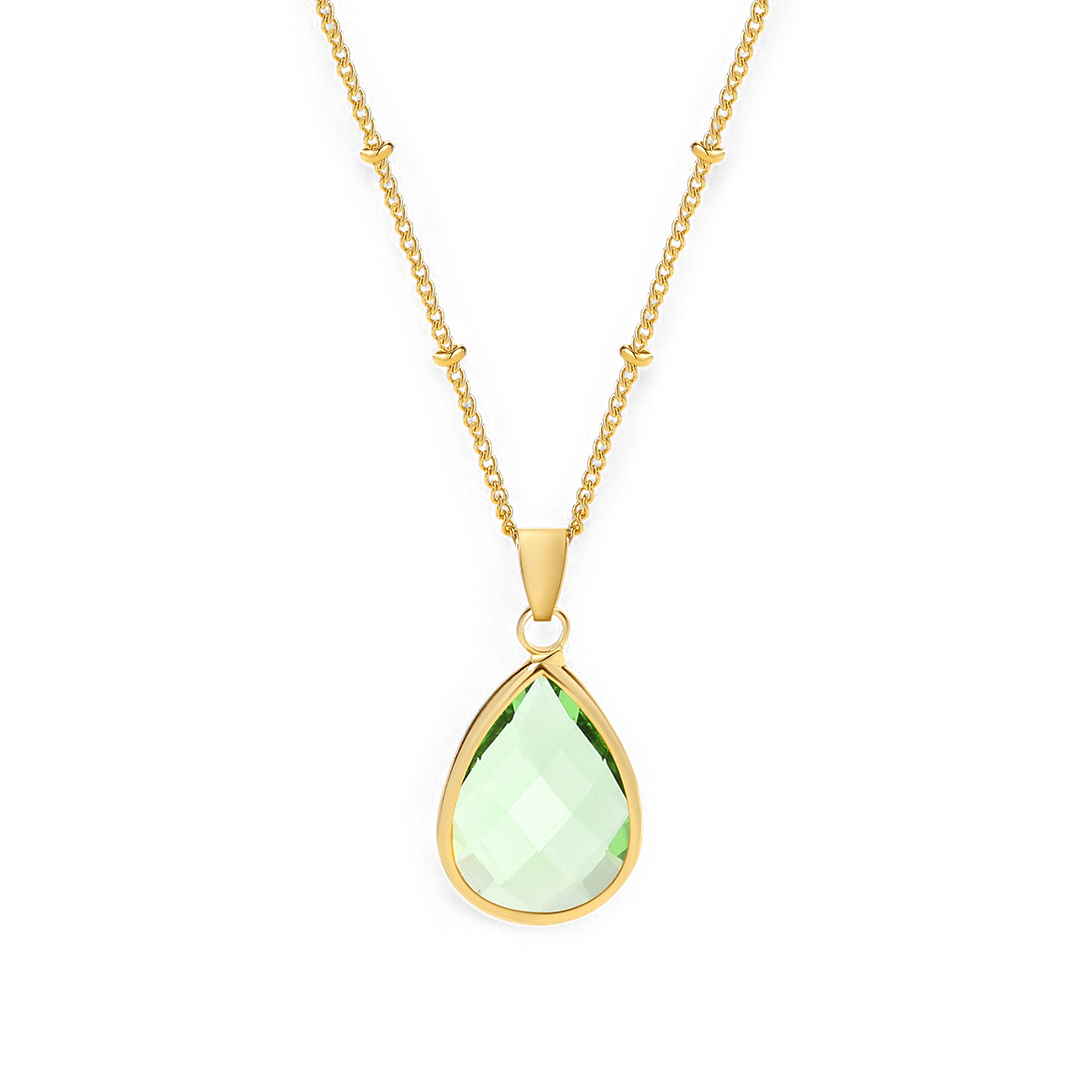 Birthstone Drop Pendant Necklace