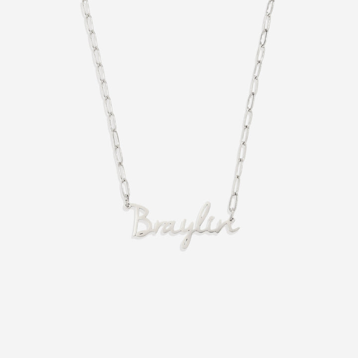 Feen-Namenskette mit Paperclip-Kette