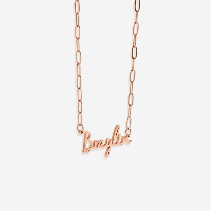 Feen-Namenskette mit Paperclip-Kette