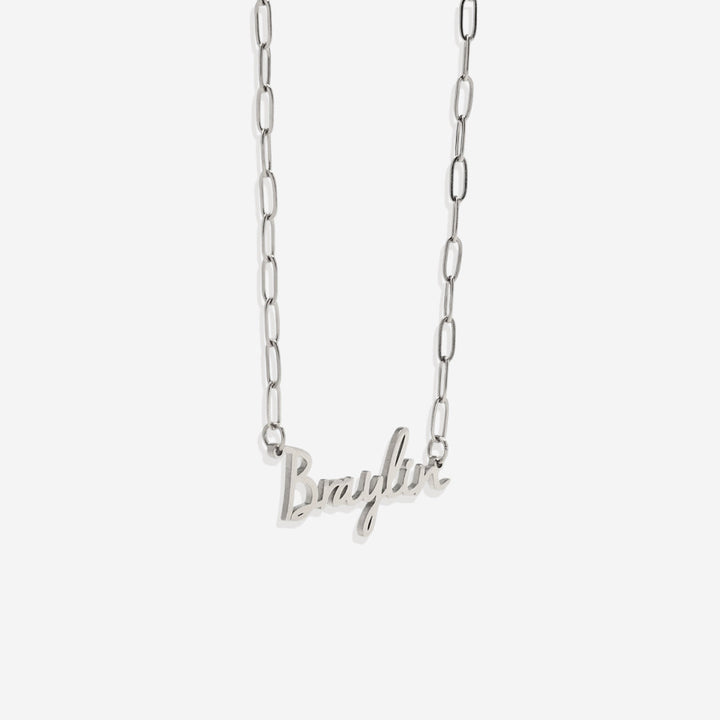 Feen-Namenskette mit Paperclip-Kette