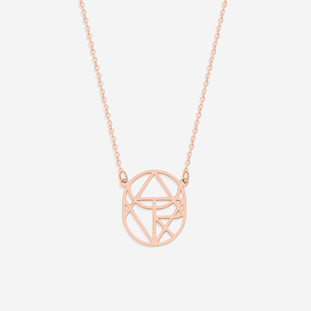 Circular Minimalist Monogram Name Necklace