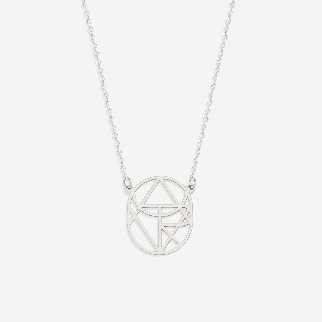 Circular Minimalist Monogram Name Necklace