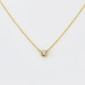 Classic Bezel Set Solitaire Necklace