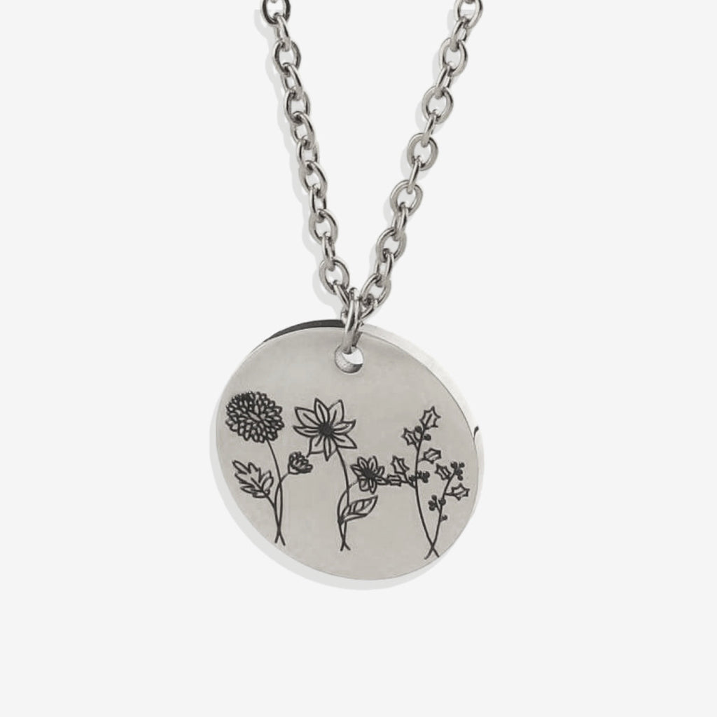 Collana con bouquet di fiori di nascita