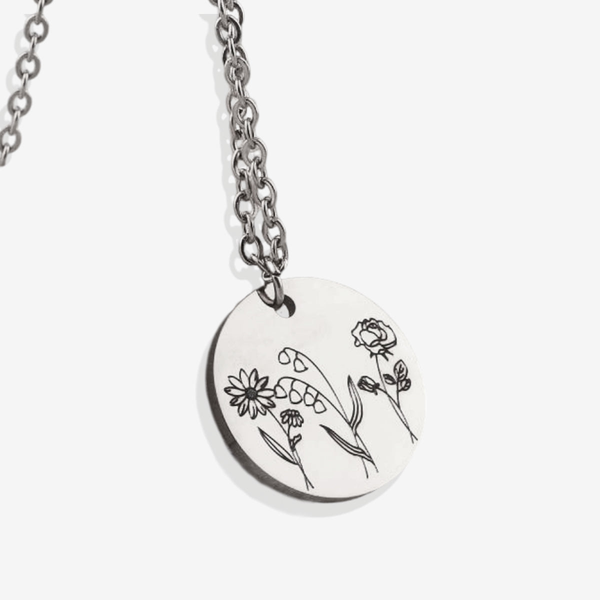 Collana con bouquet di fiori di nascita