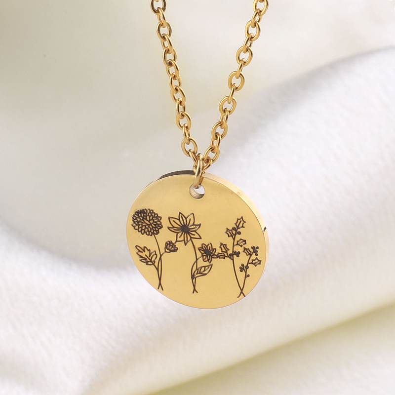 Collana con bouquet di fiori di nascita