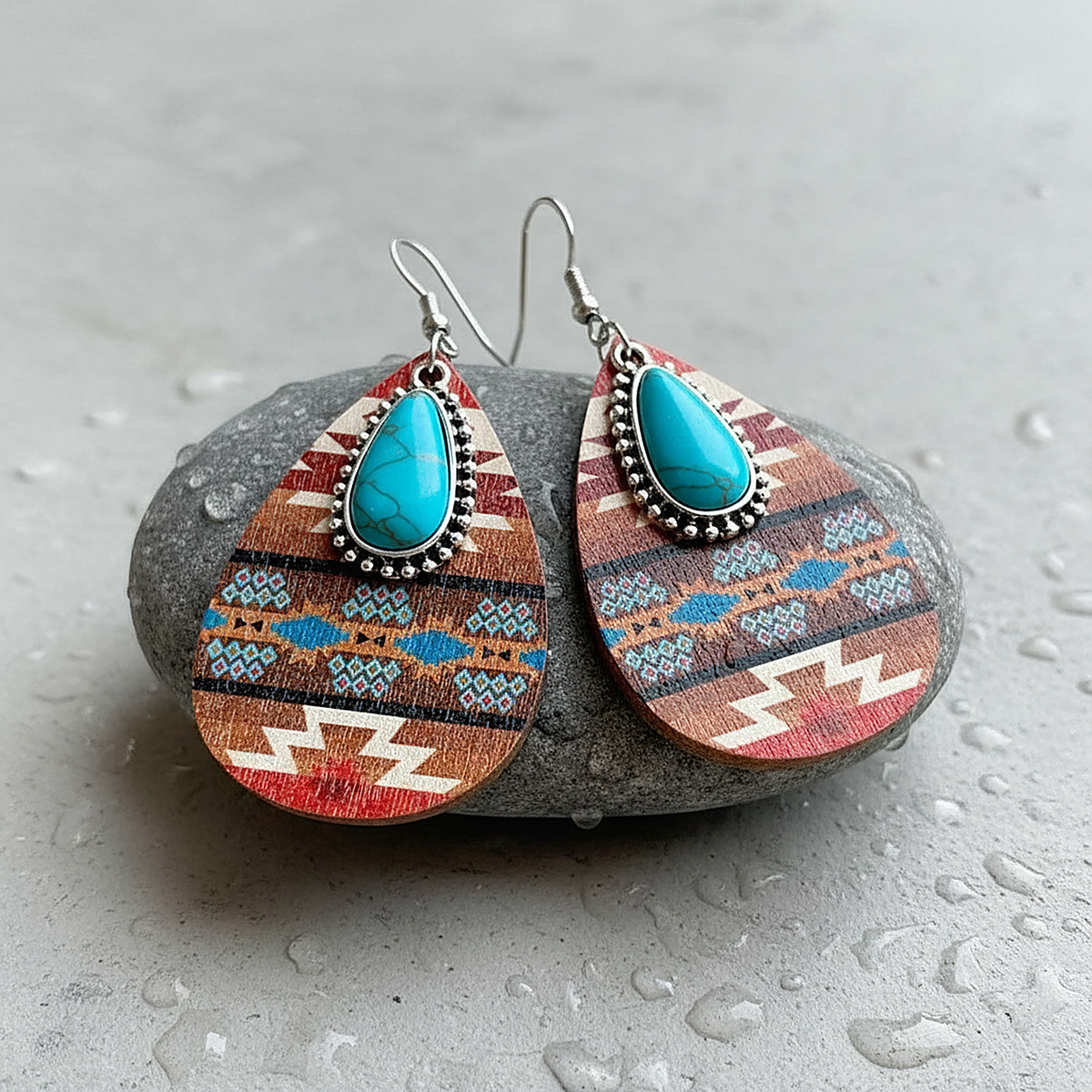 Boucles d’oreilles Sylvie turquoise