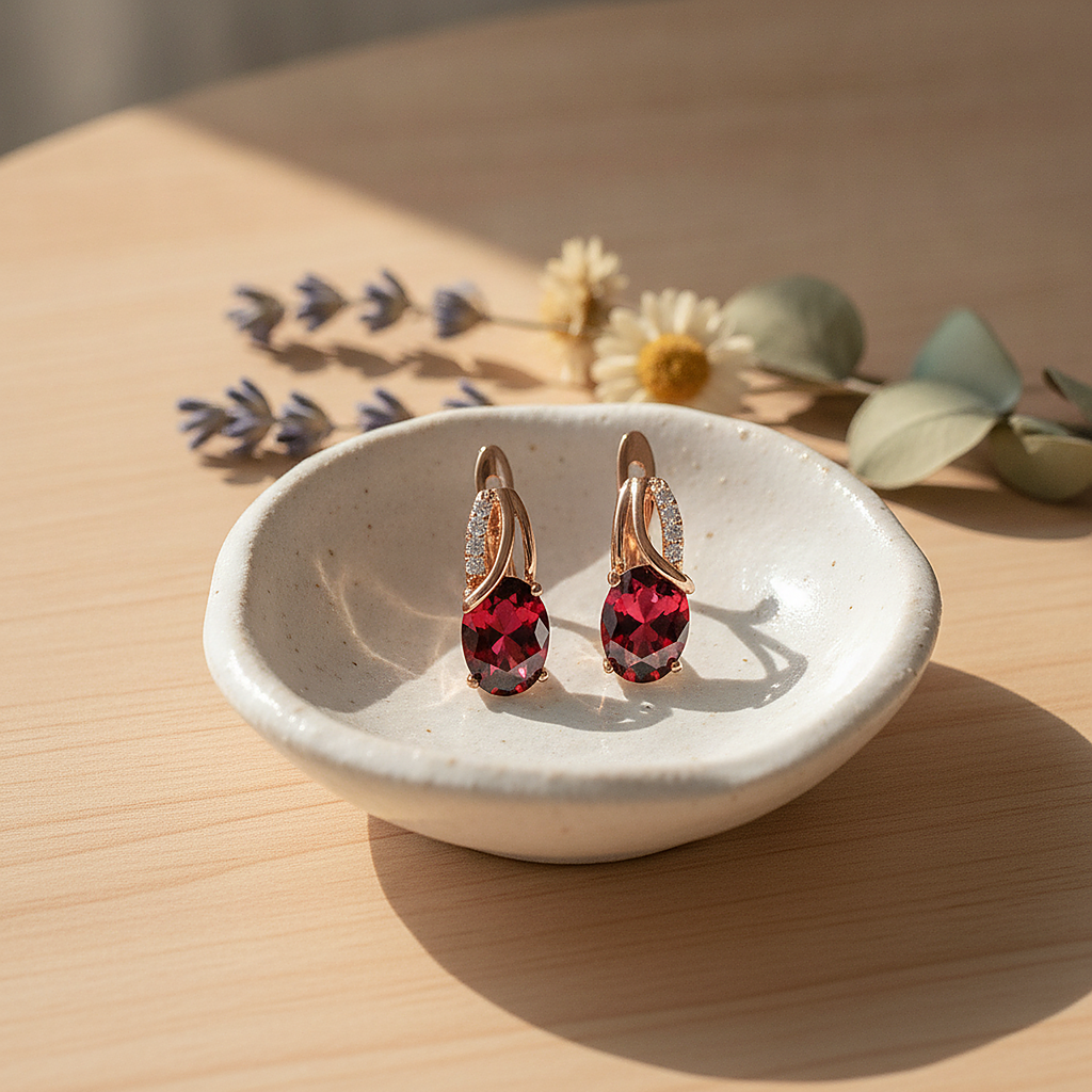 Minđuše Bijou Ruby