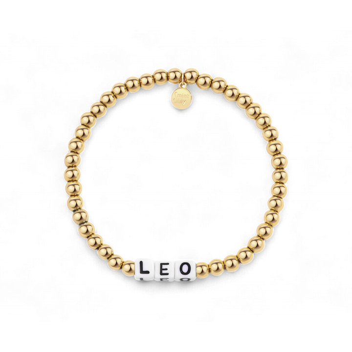 Pulseira de Amizade Personalizada à Prova de Água com Contas Douradas