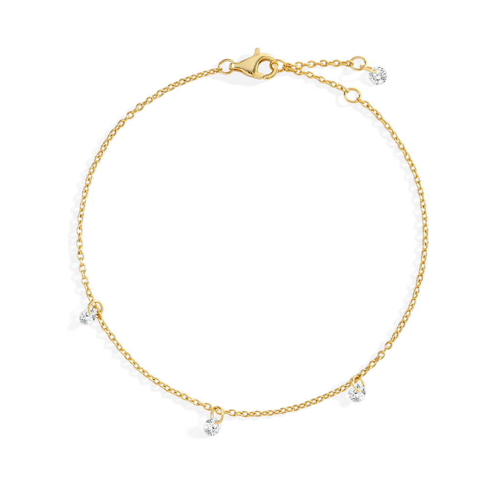 Delikat diamantstationsarmband