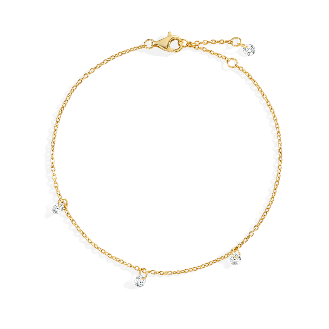 Delikat diamantstationsarmband